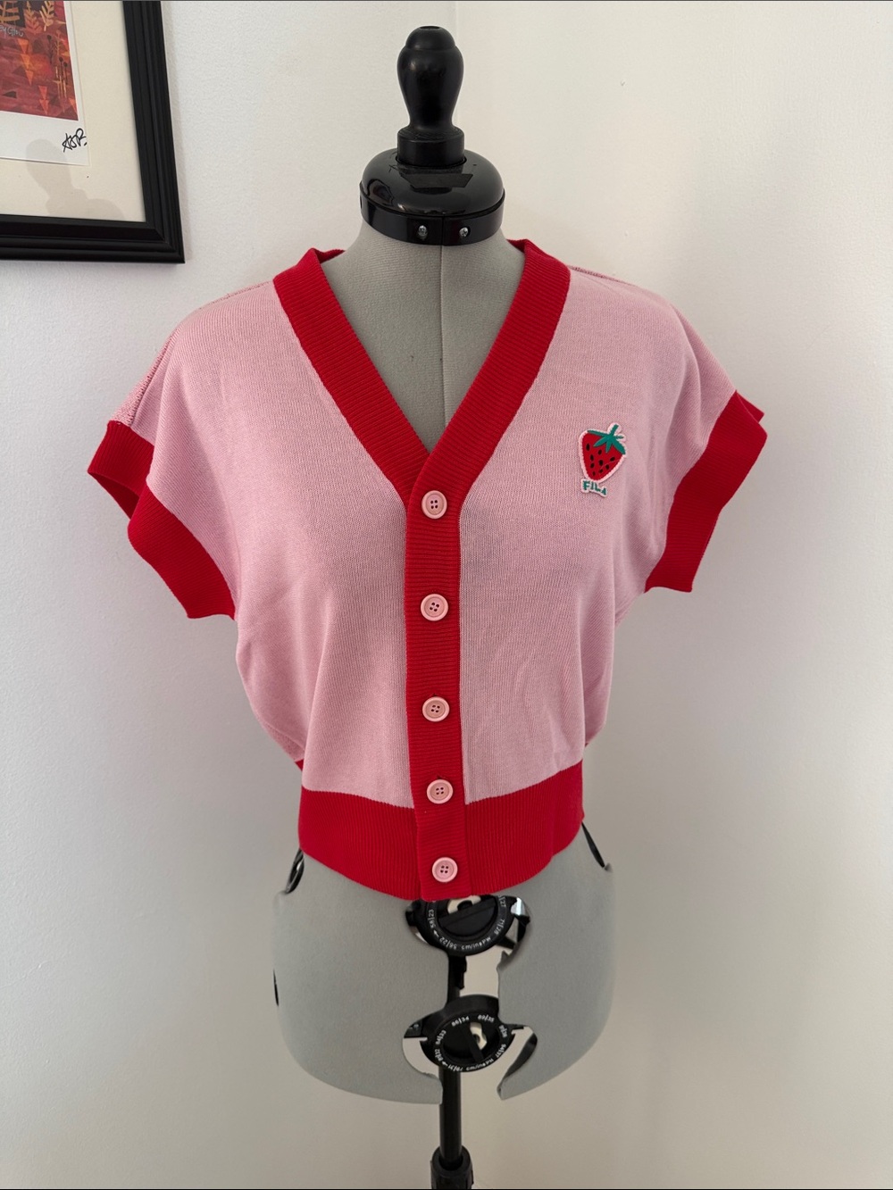 FILA Strawberry Patch Button-Front Cardigan